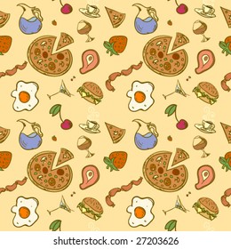 vector food pattern