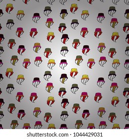 Vector. For food poster design. Nice birthday pattern on white, black and brown. Cake muffin cute seamless pattern.