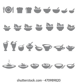 Vector food and recipe icons