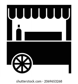 Vector Food Stand Glyph Icon Design
