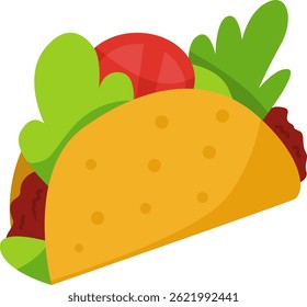 vector food taco illustration for culinary designs	