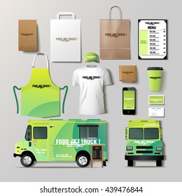 Vector Food Truck Corporate Identity Template Stock Vector (Royalty ...