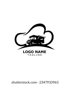 vector food truck logo template