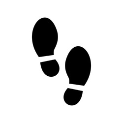 Vector Foot Silhouette. Human Footprint Sign Or Symbol. Keep Distance Symbol. Coronavirus Or COVID-19. Black Footstep Vector Illustration Isolated On A White Background
