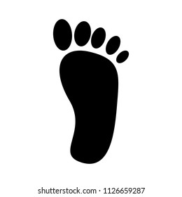 vector foot silhouette. human footprint symbol. footstep illustration