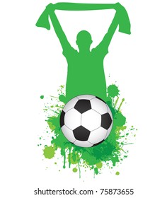 Vector football abstract