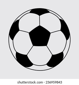 vector football ball on a grey background