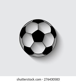 vector football ball  on a grey background