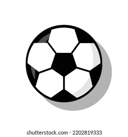 Vector of football ball. Soccer ball illustration with flat design style. Suitable for content design assets