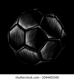 The vector football ball for soccer - print design for t shirt.