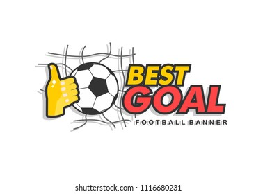 Vector of Football Banner for Best Goal Awarding. Vector Illustration eps.10