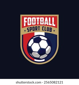 Vector football club logo template with blank background