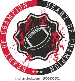 vector football desing typography art