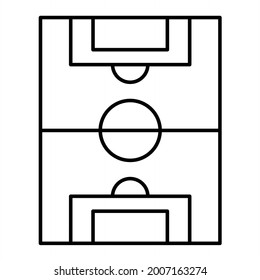 Vector Football Field Outline Icon Design
