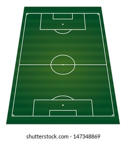 vector football field perspective isolated