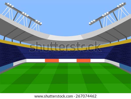 Vector football flat illustration