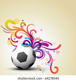 vector football with floral coming out