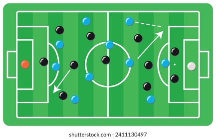 vector of football formation strategies on the board.