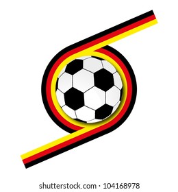 vector football and Germany flag