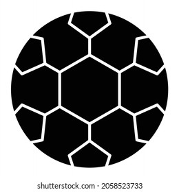 Vector Football Glyph Icon Design
