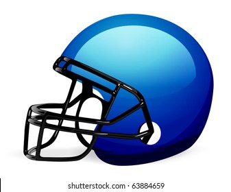 Vector Football Helmet on white