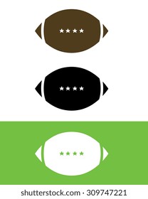 Vector Football Icon Set in Colour, Black and Reverse