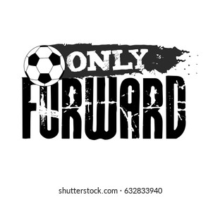 Vector football illustration in black colors on white background. Sports grunge title may used for poster, banner, advertisement, t shirt design