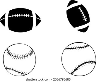 Vector of the Football Laces And Softball 