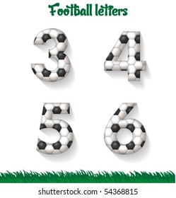 Vector football letters