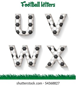 Vector football letters