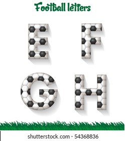 Vector football letters