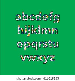 Vector football lowercase letters alphabets 