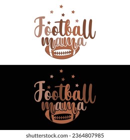 Vector Football Mama-American Football T-Shirt Design für Fußball Lover.