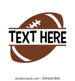 Vector Football Name Frame on White Background