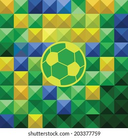 vector football on abstract pattern  