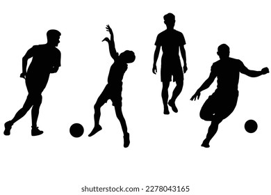 Silberbesteck für Vektorfußballspieler
