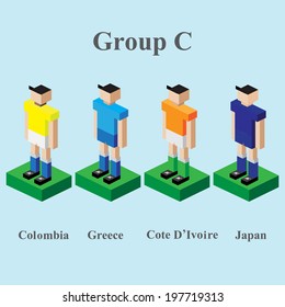 vector of football player world tournament