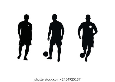 vector football players various  in silhouette