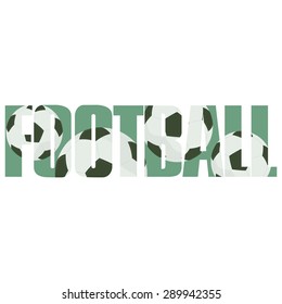 Vector football  poster with double exposure effect