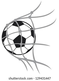 Vector Football (soccer) Ball In Net