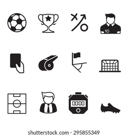 Vector football & soccer icons set