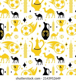 Vector Football Soccer Pattern Background for banner, card, poster, website header, etc