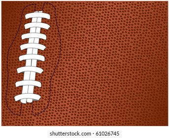 Vector Of Football Textured Background With Laces