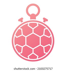  Diseño de iconos de gradiente de glifo de tiempo de fútbol del vector
