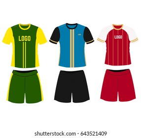 Vector football uniform on white background