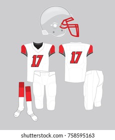 Vector football uniform template