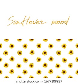 
vector footer of sunflowers for cards