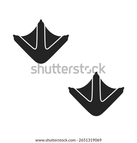 vector footprint of a duck