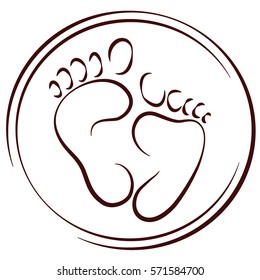 Vector footprint icon. Creative Idea for logo design 