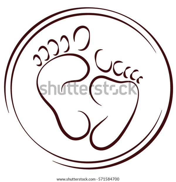 Vector Footprint Icon Creative Idea Logo Stock Vector Royalty